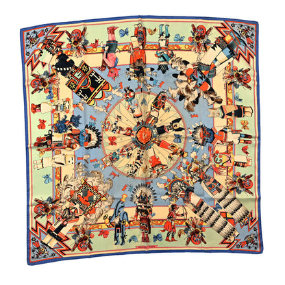 Hermes Silk Kachinas Wash Scarf 90 1 of 4