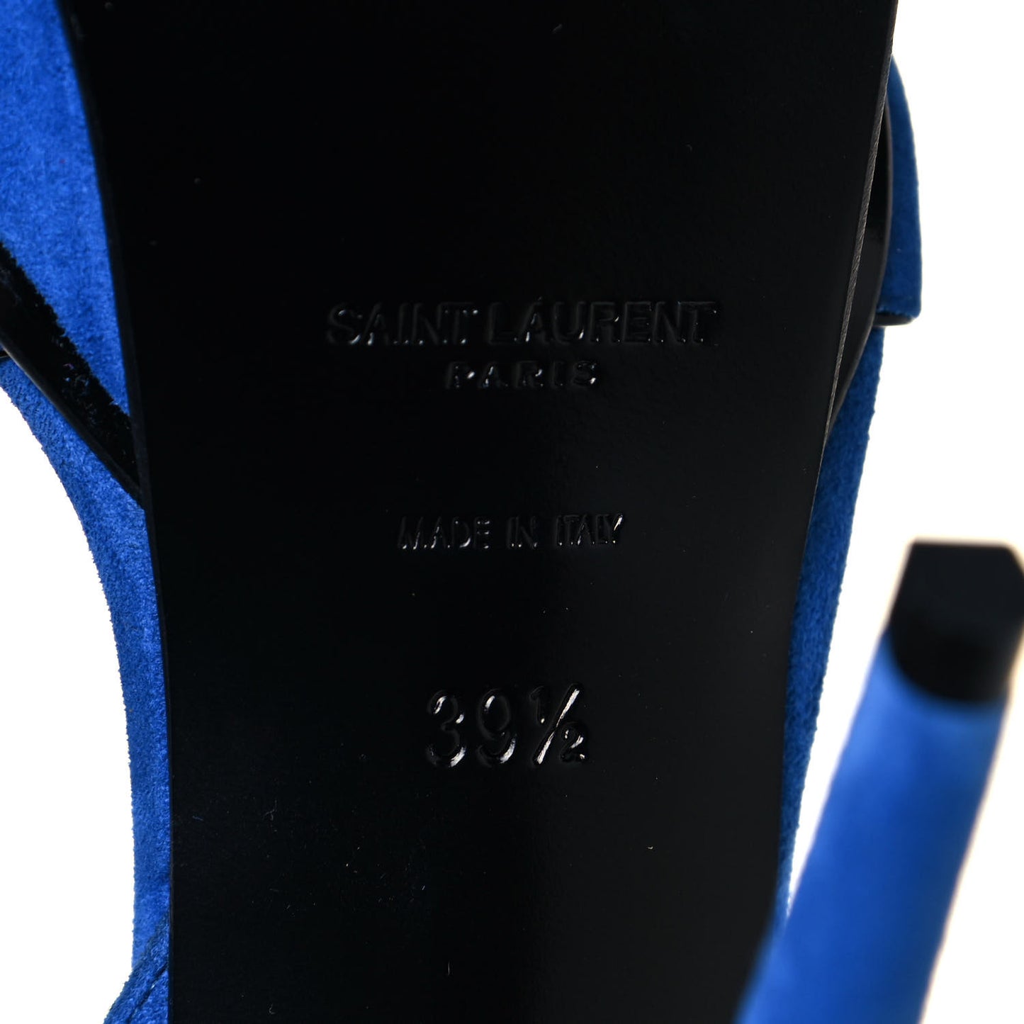 Kid Scamosciato Tribute 105 Open Toe Platform Sandals 39.5 Bleu Majorelle