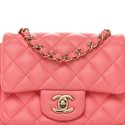Chanel Lambskin Quilted Mini Square Flap Pink 5 of 12