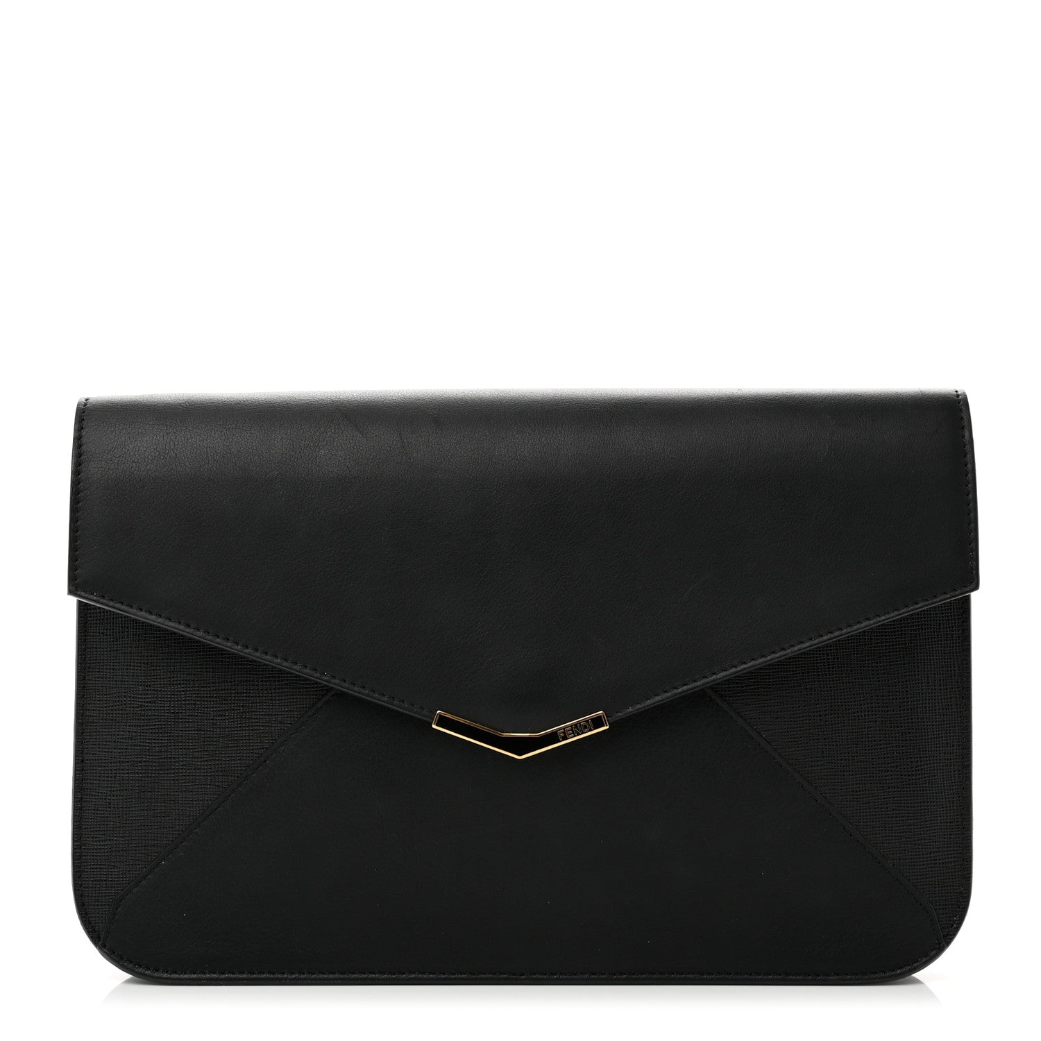 Fendi Vitello Elite 2Jours Clutch Black 1 of 9