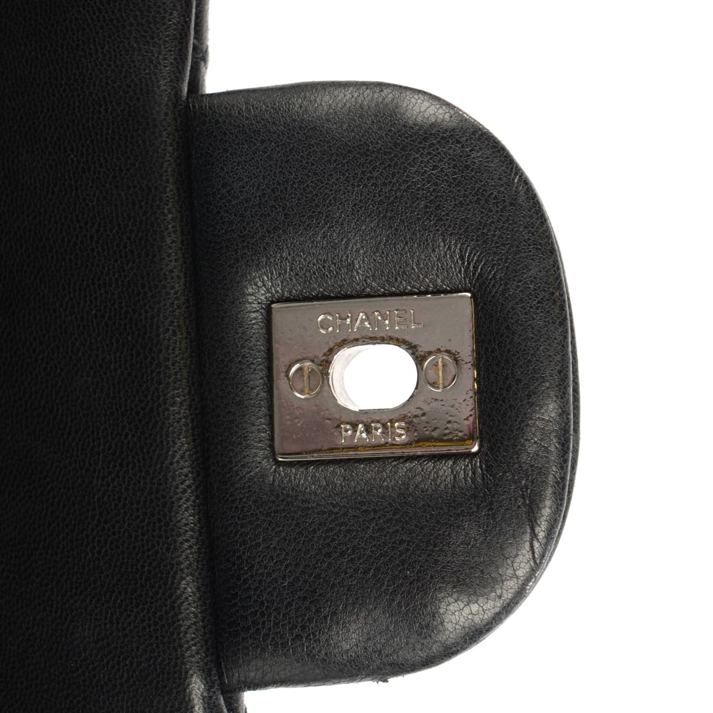Lambskin Quilted Maxi Double Flap Black