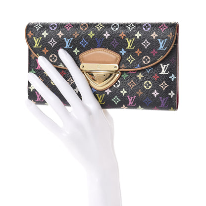 Louis Vuitton Monogram Multicolor Eugenie Wallet Black Grenade 2 of 6