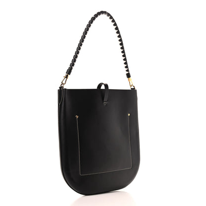 Burberry Calfskin TB Anne Shoulder Bag Black White 3 of 9