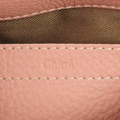 Chloe Grained Calfskin Small Marcie Saddle Bag Anemone Pink 6 of 8