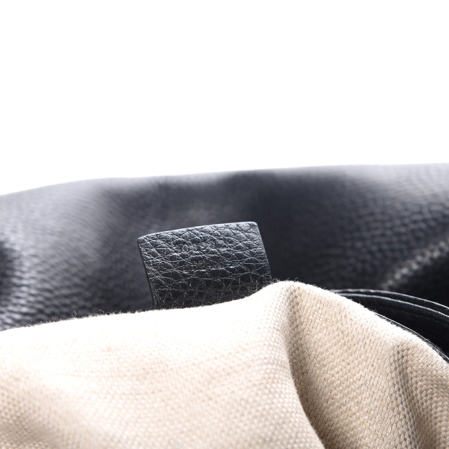 Pebbled Calfskin Medium Soho Chain Shoulder Bag Black