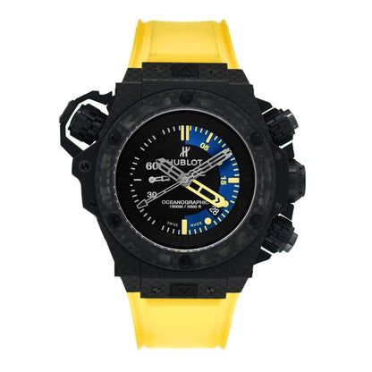 Hublot Carbon Rubber 48mm Big Bang King Power Oceanographic 1000 Automatic Watch Yellow 732.QX.1140.RX 1 of 4