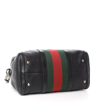 Gucci Calfskin Vintage Web Medium Boston Black 4 of 18