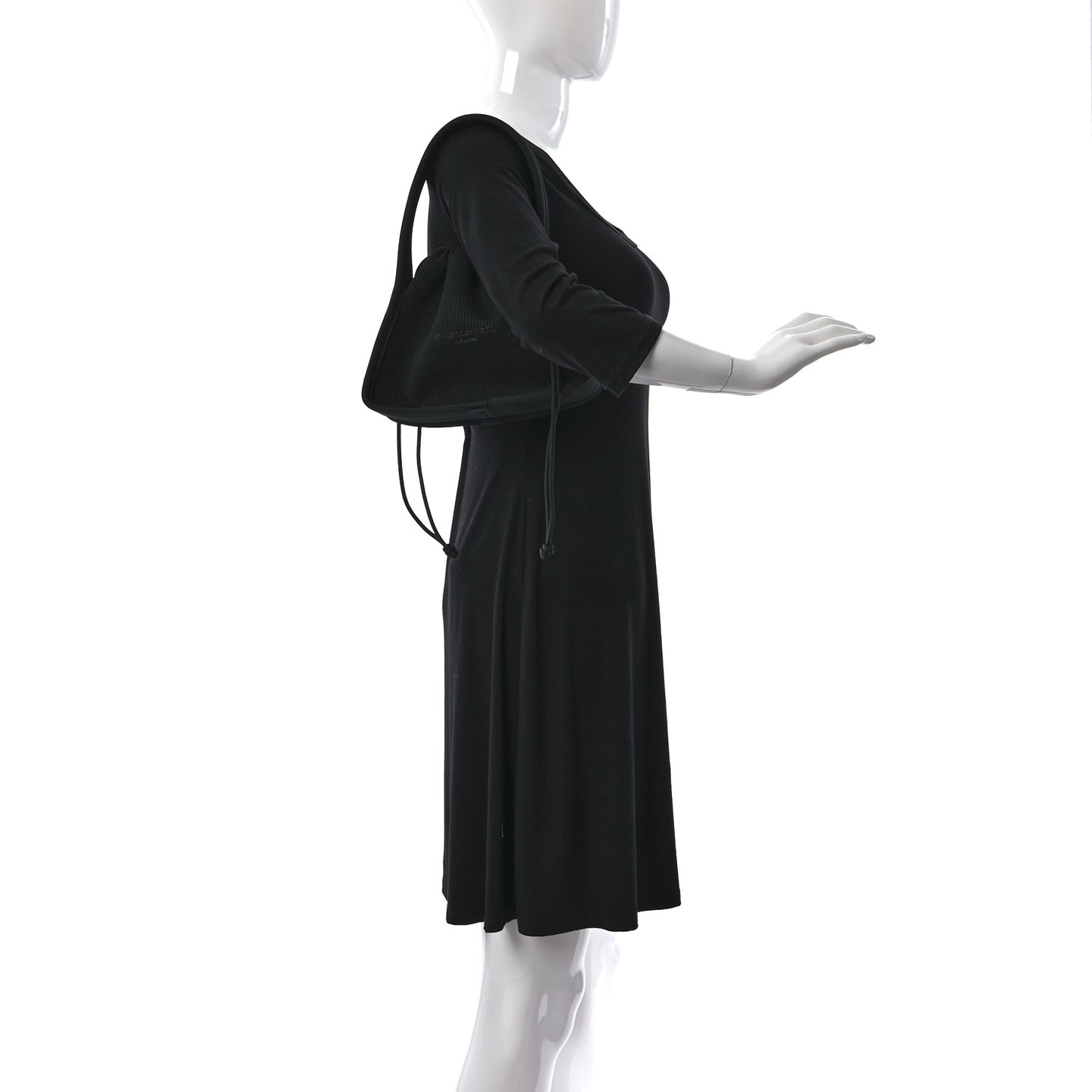 Ribbed Knit Small Ryan Bag Black