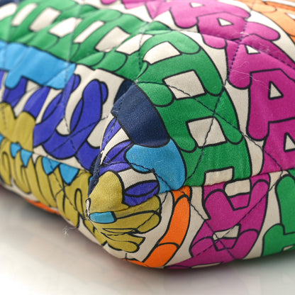 Chanel Printed Fabric Quilted Logo Large Shopping Tote Multicolor 7 of 8