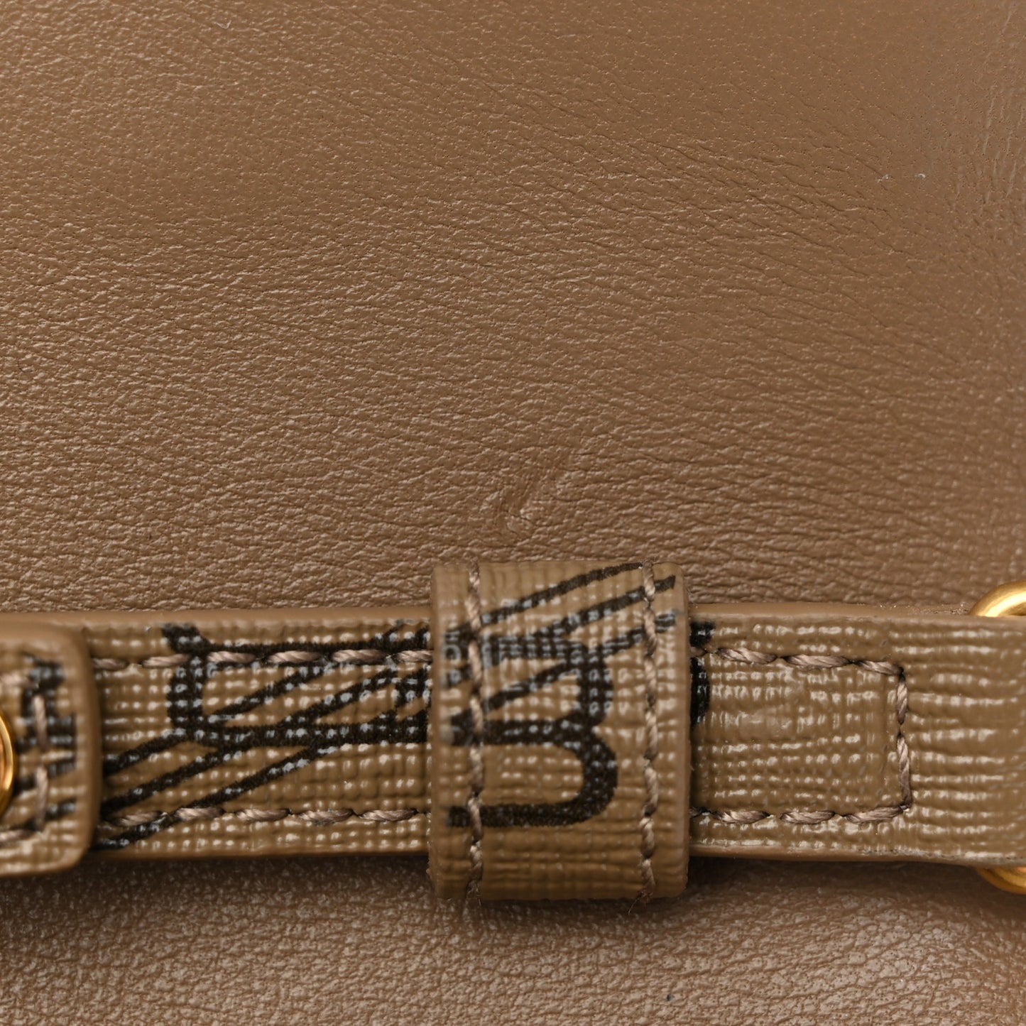 Coated Canvas BB Monogram Hourglass Chain Bag Beige Brown