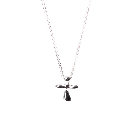 Tiffany Sterling Silver 12mm Elsa Peretti Cross Pendant Necklace 3 of 5