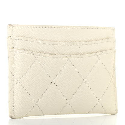 Chanel Caviar Quilted Card Holder White 3 of 12