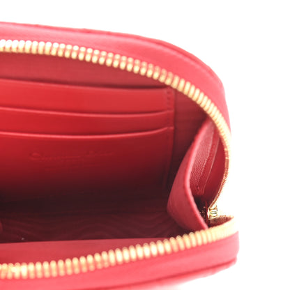 Christian Dior Lambskin Cannage Dioramour Lady Dior Phone Holder Bright Red 5 of 9