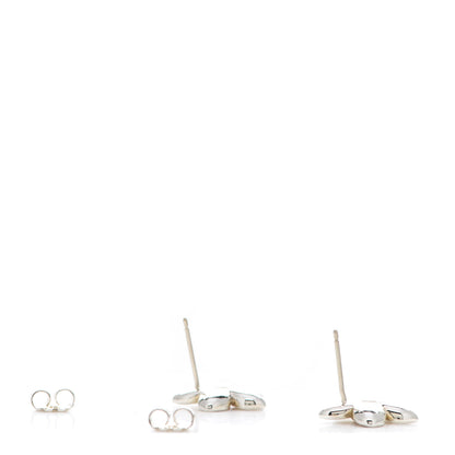 Tiffany Sterling Silver Pink Tourmaline Flower Stud Earrings 3 of 4