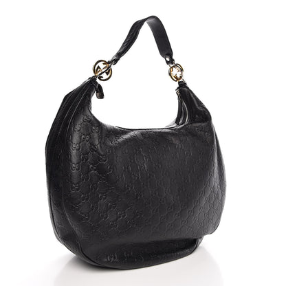 Gucci Guccissima Large GG Twins Hobo Black 3 of 7