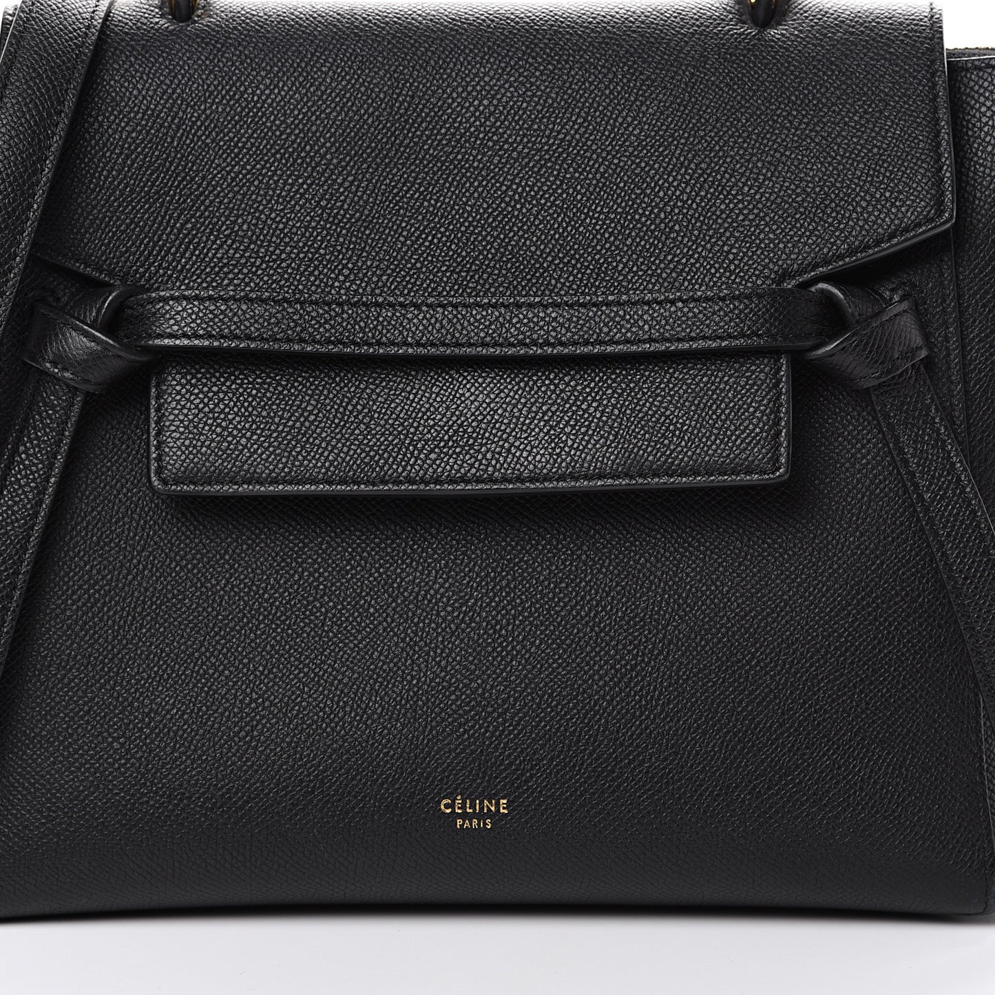 Grained Calfskin Micro Belt Bag Black