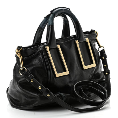 Chloe Tumbled Lambskin Small Ethel Satchel Black 3 of 14