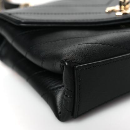 Chanel Calfskin Chevron Stitched Coco Waist Bag Black 8 of 9