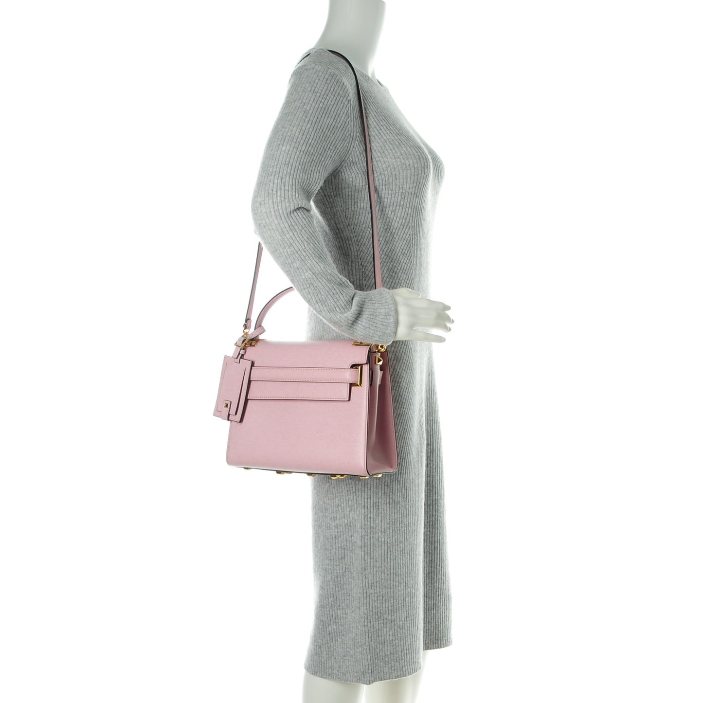 Vitello Small My Rockstud Frame Bag Poudre