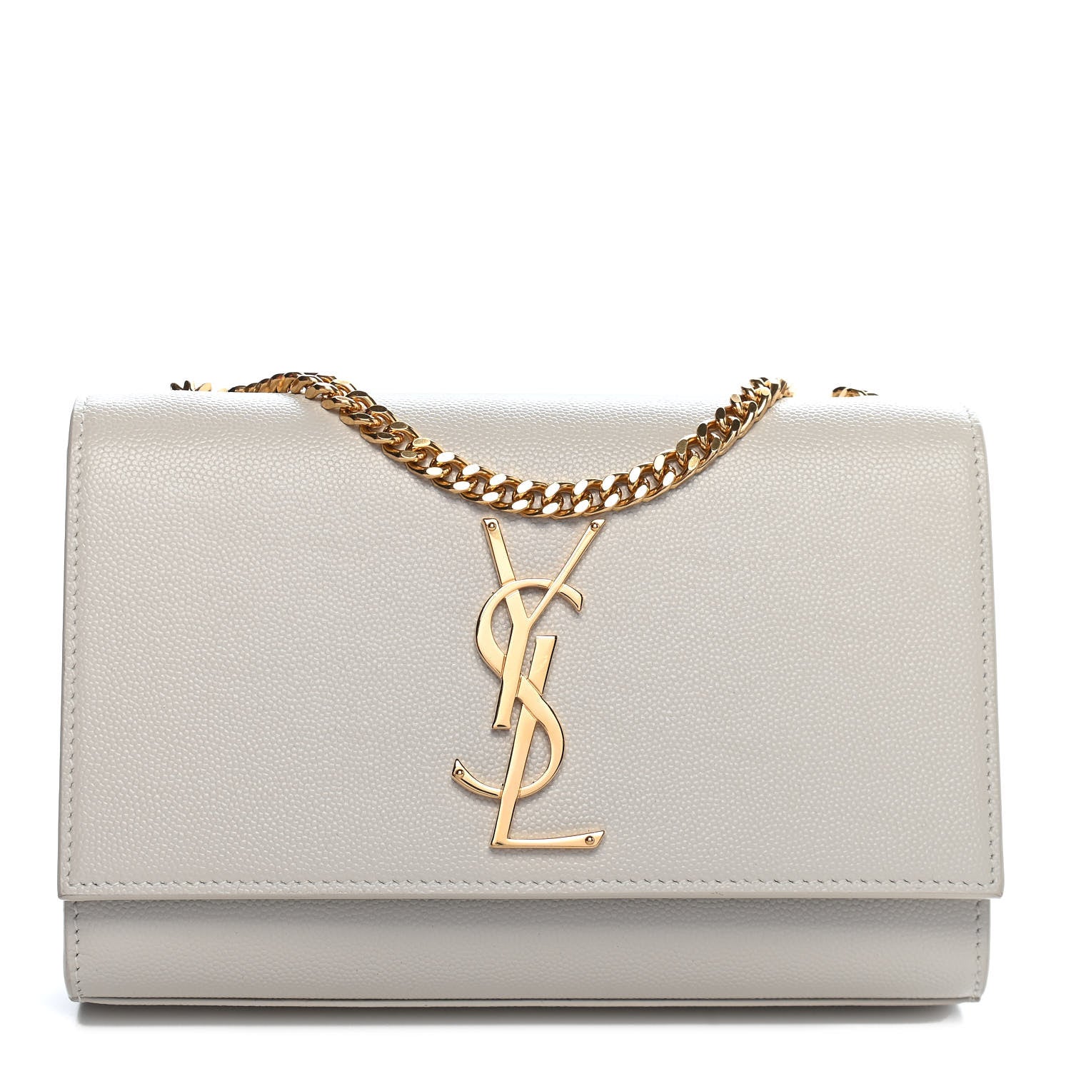 Saint Laurent Grain De Poudre Small Monogram Kate Satchel Blanc Vintage 1 of 7