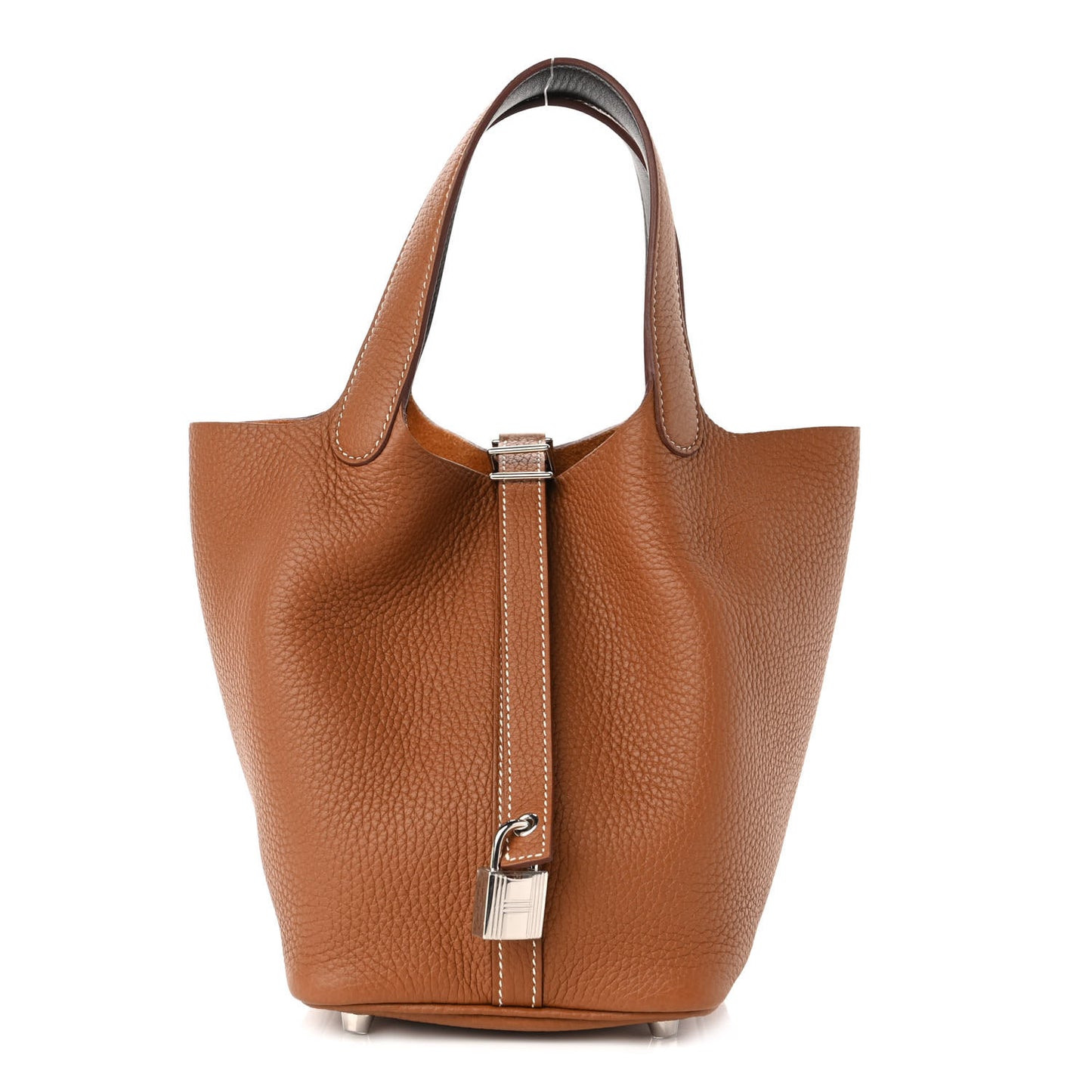 Taurillon Clemence Swift Eclat Picotin Lock 18 PM Gold Ebene