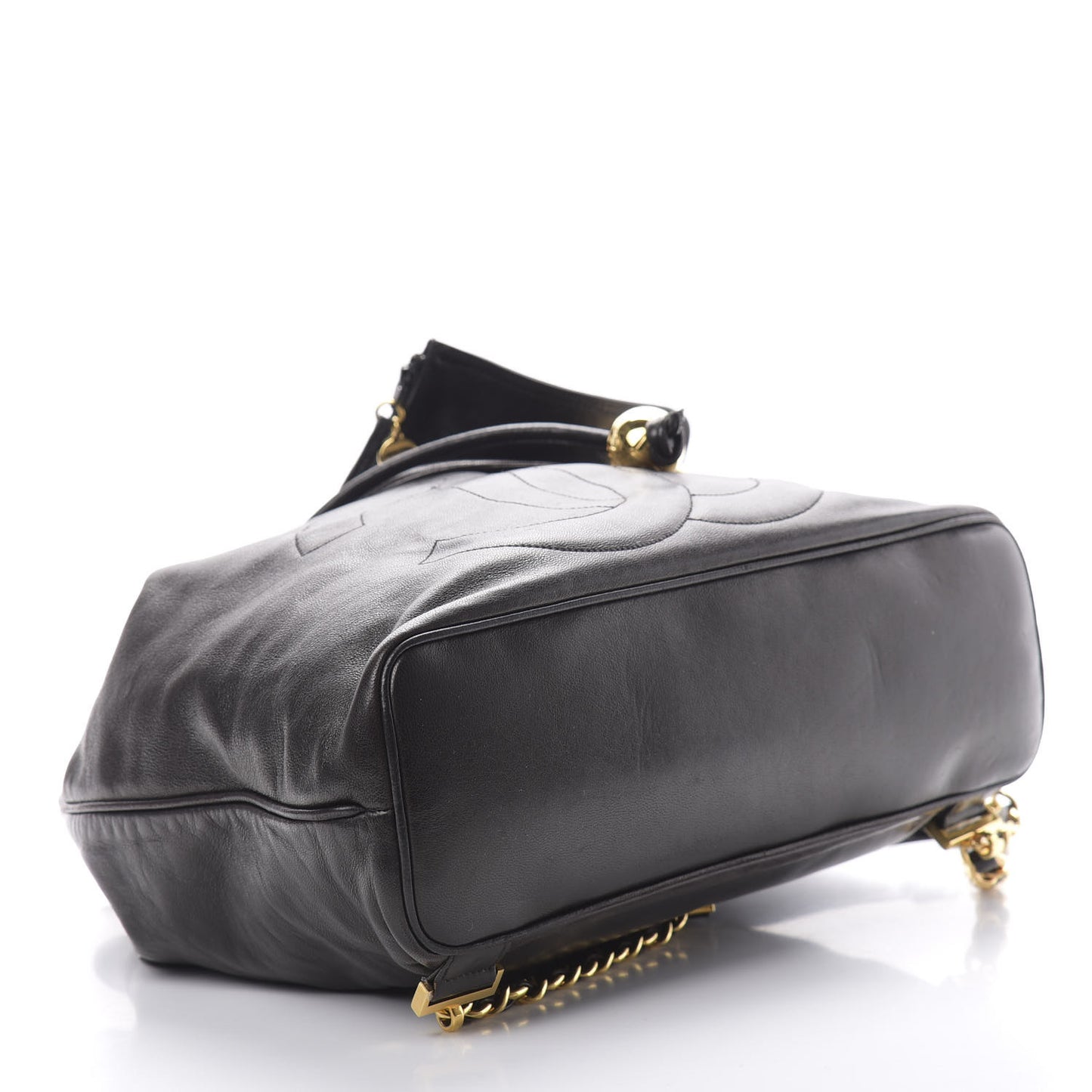 Lambskin CC Drawstring Backpack Black