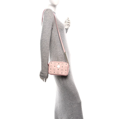 MCM Visetos Camera Crossbody Bag Powder Pink 2 of 9