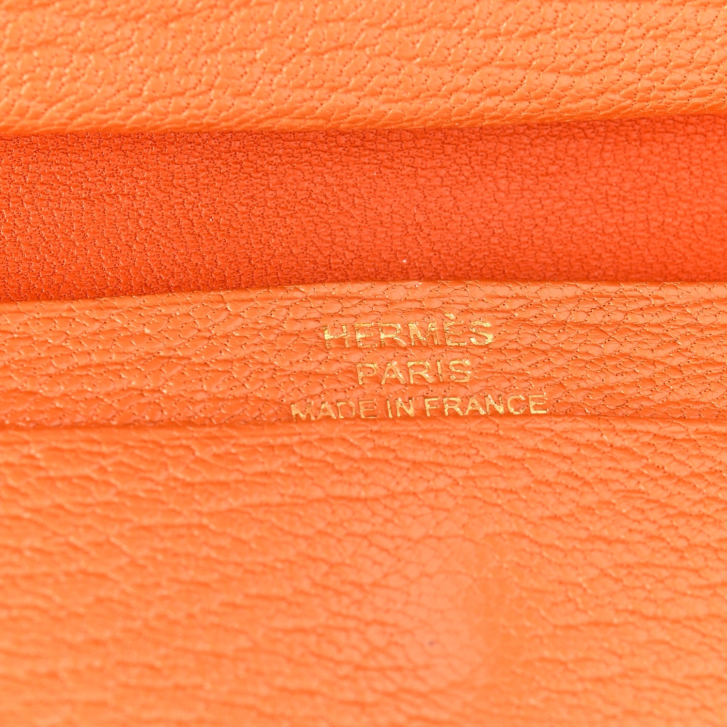 Hermes Chevre Mysore Verso Mini Bearn Wallet Orange Feu 6 of 8