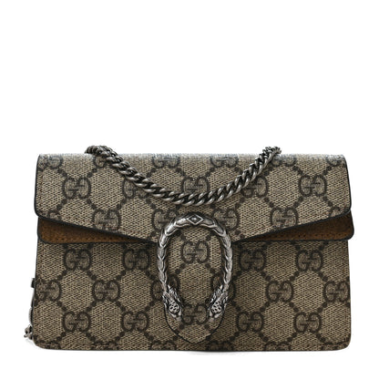 Gucci GG Supreme Monogram Super Mini Dionysus Shoulder Bag Taupe 1 of 13