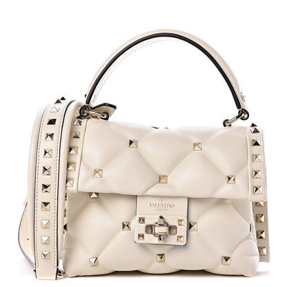 Valentino Garavani Nappa Mini Candystud Top Handle Bag Light Ivory 1 of 8