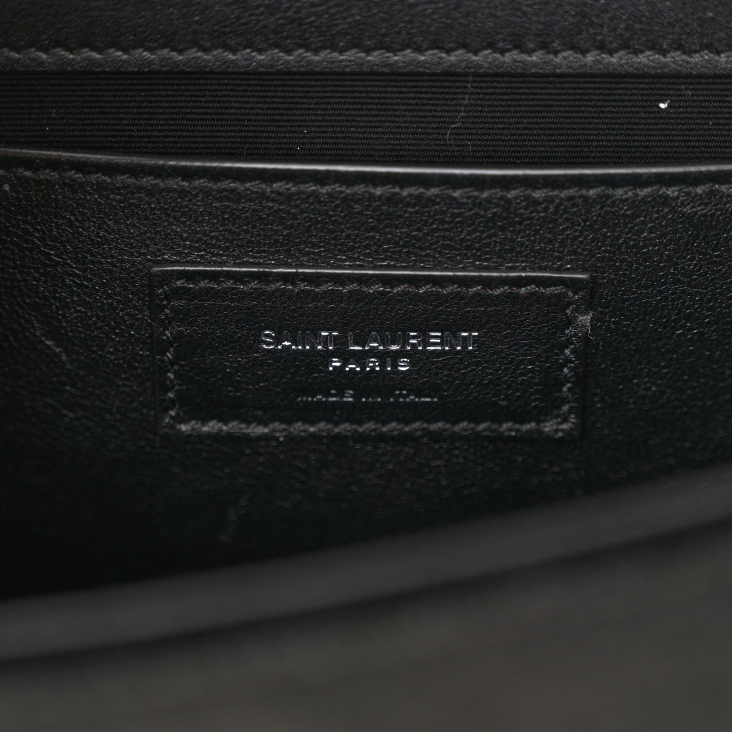 Velvet Crystal Studded Monogram Small Kate Satchel Black