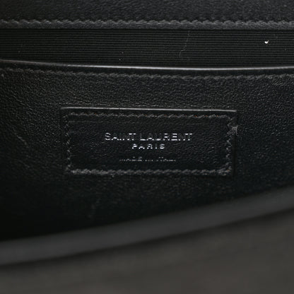 Saint Laurent Velvet Crystal Studded Monogram Small Kate Satchel Black 7 of 10