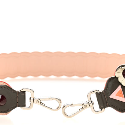 Fendi Vitello Dolce Nappa Hypnoteyes Bi-Color Scalloped Spike Studded Strap You Carbone Plaster White Multicolor 3 of 7