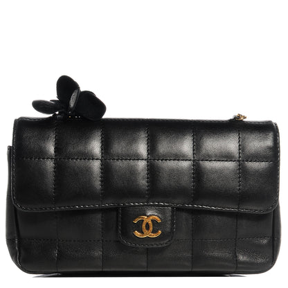 Chanel Lambskin Camellia Mini Flap Black 1 of 7