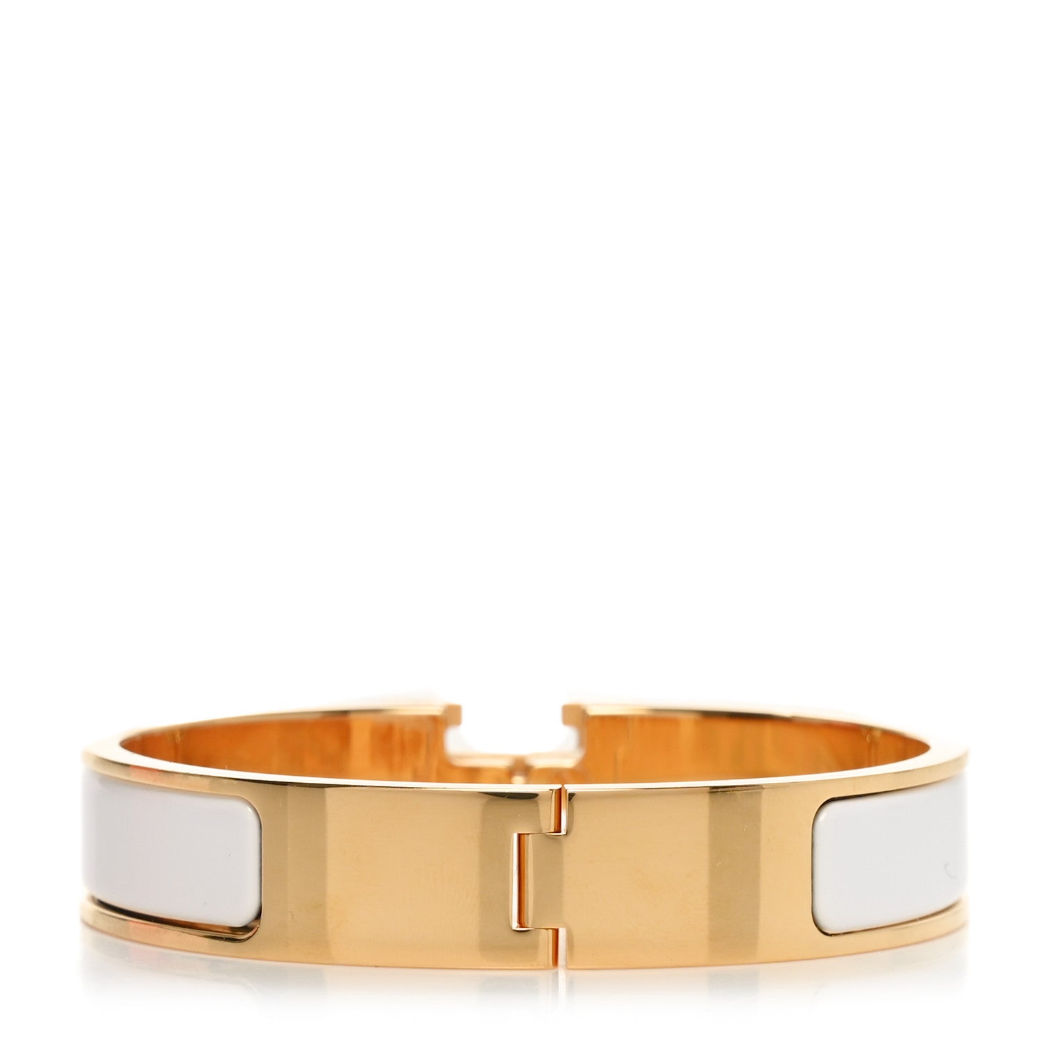 Hermes Enamel Narrow Clic Clac H Bracelet PM White 3 of 6