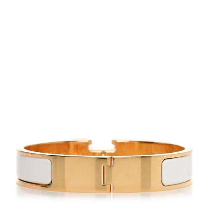 Hermes Enamel Narrow Clic Clac H Bracelet PM White 3 of 6