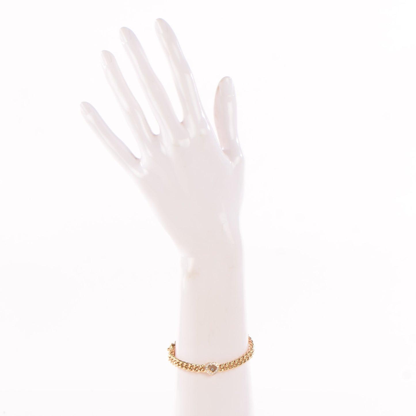 18K Yellow Gold Happy Diamonds Icons Heart Bracelet
