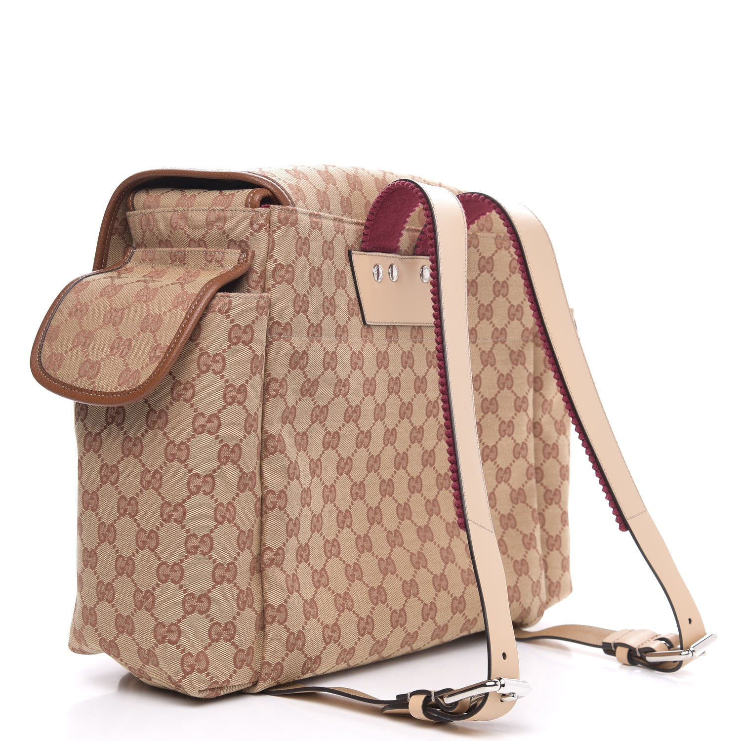 Gucci Monogram Childrens Sciroppo Patch Backpack Beige 2 of 9