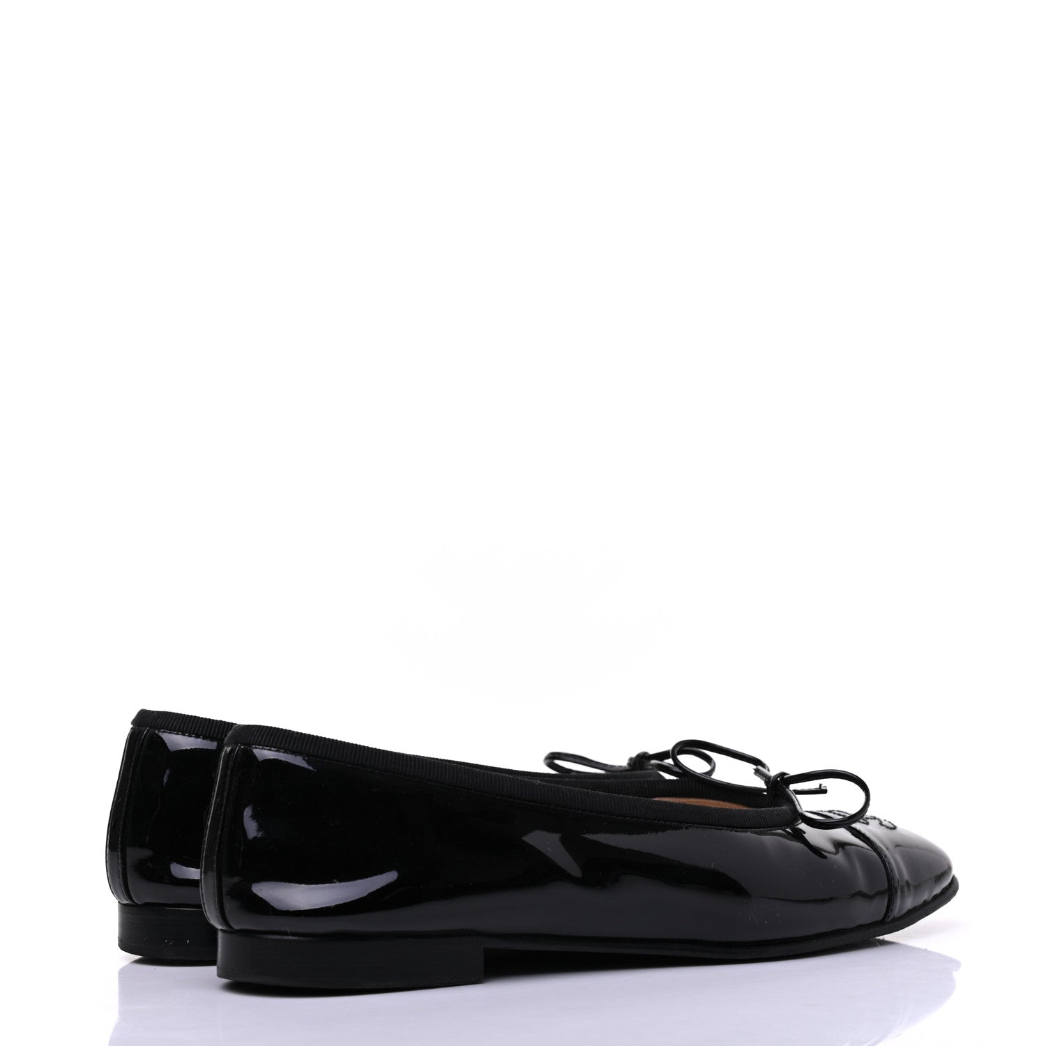 Chanel Patent CC Cap Toe Ballerina Flats 36.5 Black 4 of 13