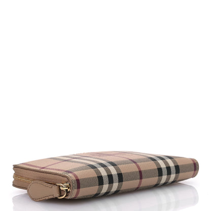 Burberry Haymarket Check Large Ziggy Zip Around Wallet Beige 4 of 16