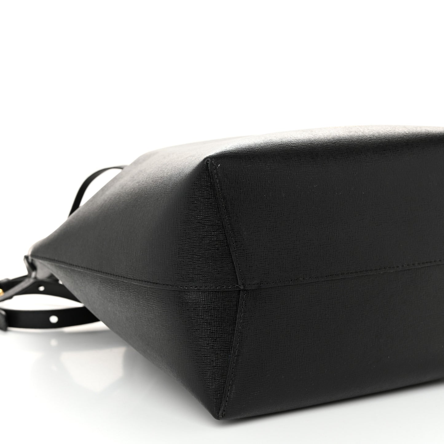 Calfskin Mini Bucket Bag Black Royal Blu