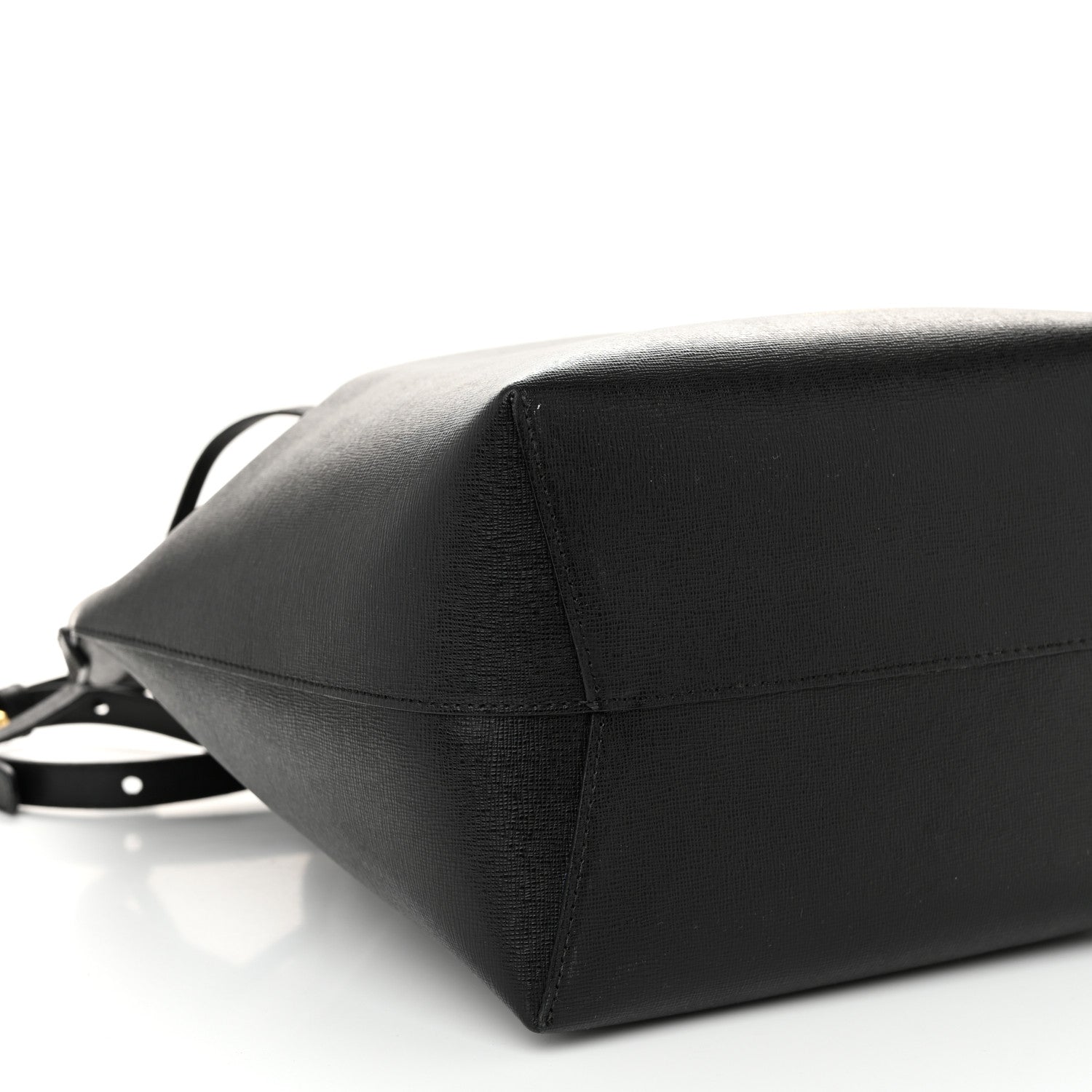 Mansur Gavriel Calfskin Mini Bucket Bag Black Royal Blu 10 of 12