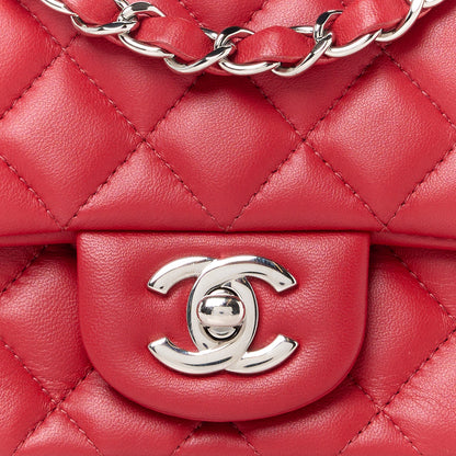 Chanel Lambskin Quilted Mini Square Flap Red 9 of 11
