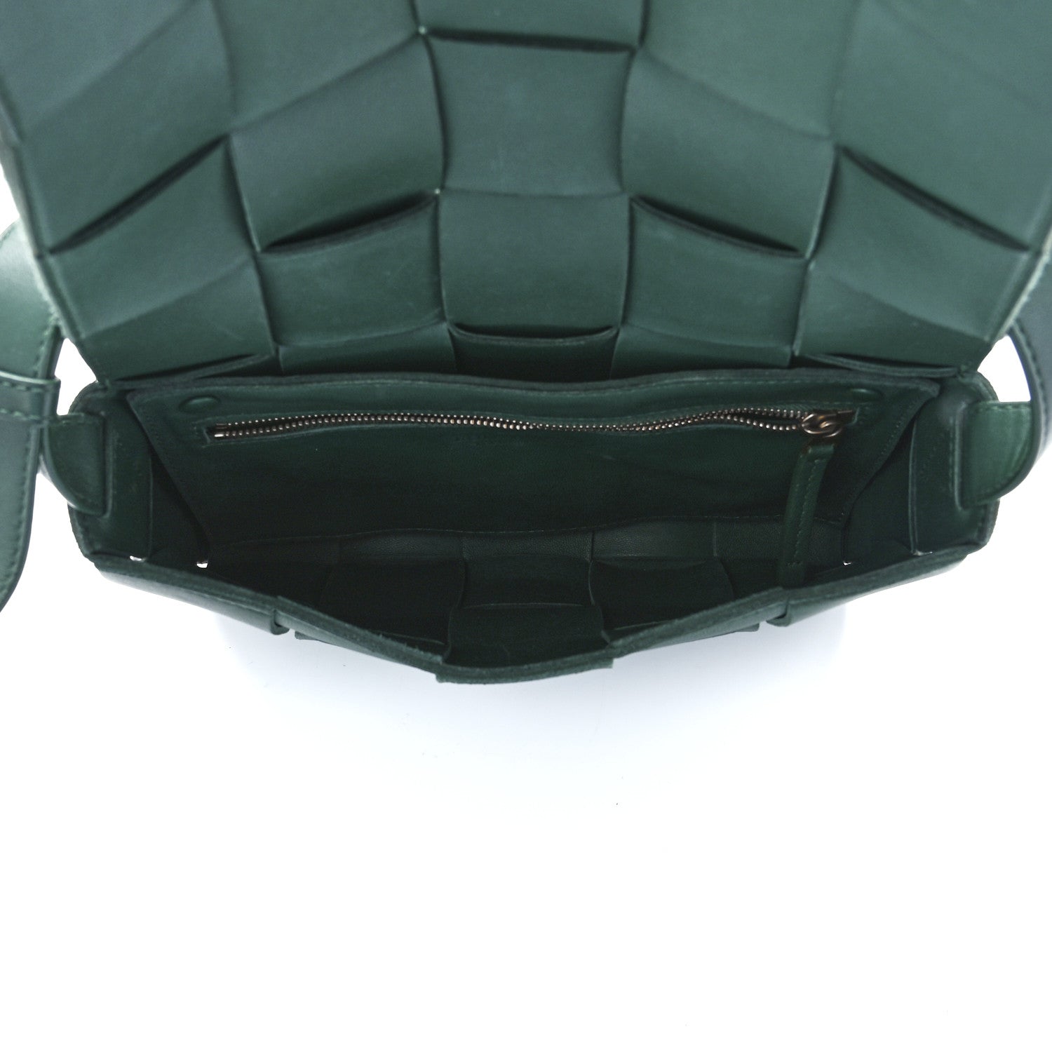 Bottega Veneta Lambskin Maxi Intrecciato Cassette Crossbody Bag Raintree Green 5 of 12