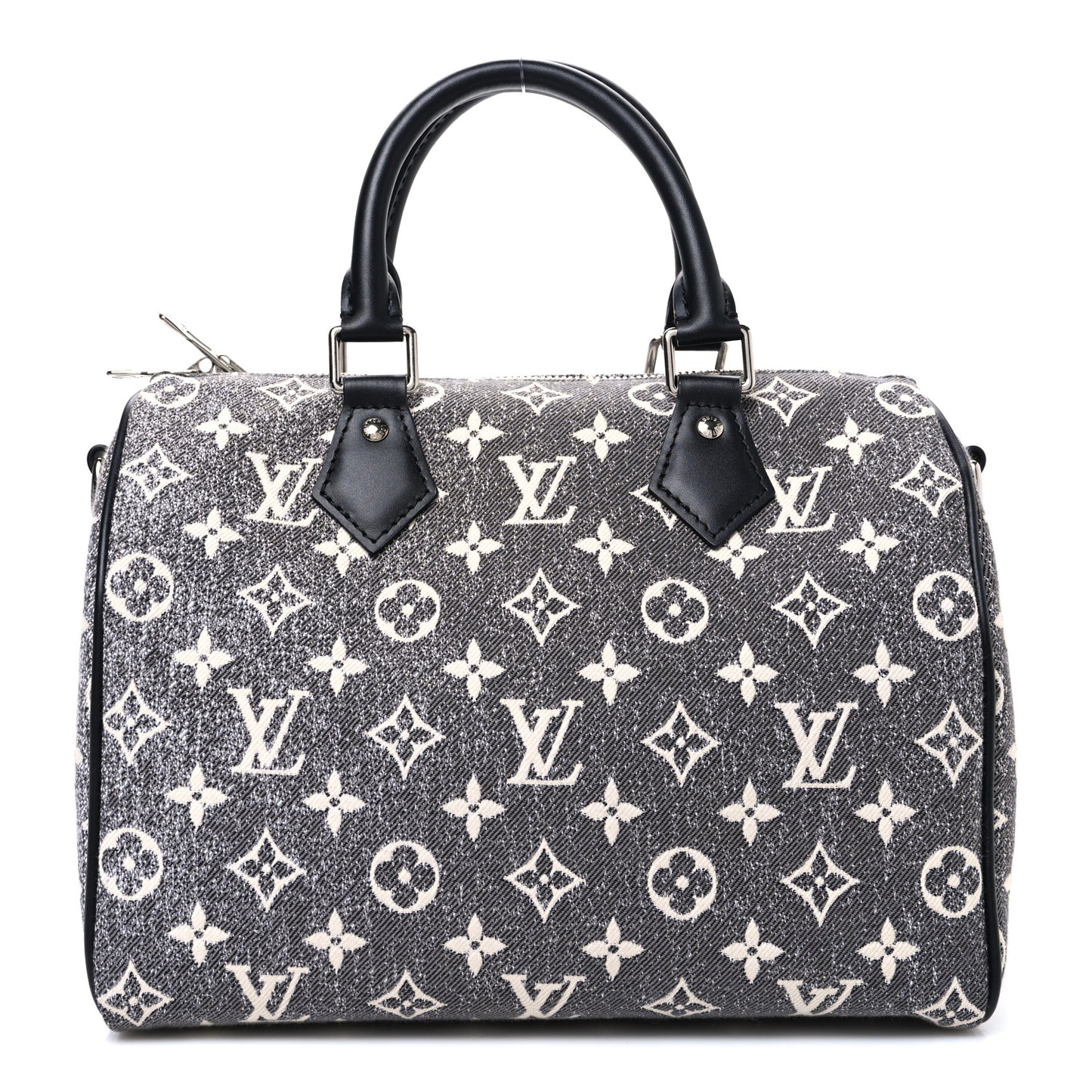 Denim Monogram Jacquard Speedy Bandouliere 25 Black
