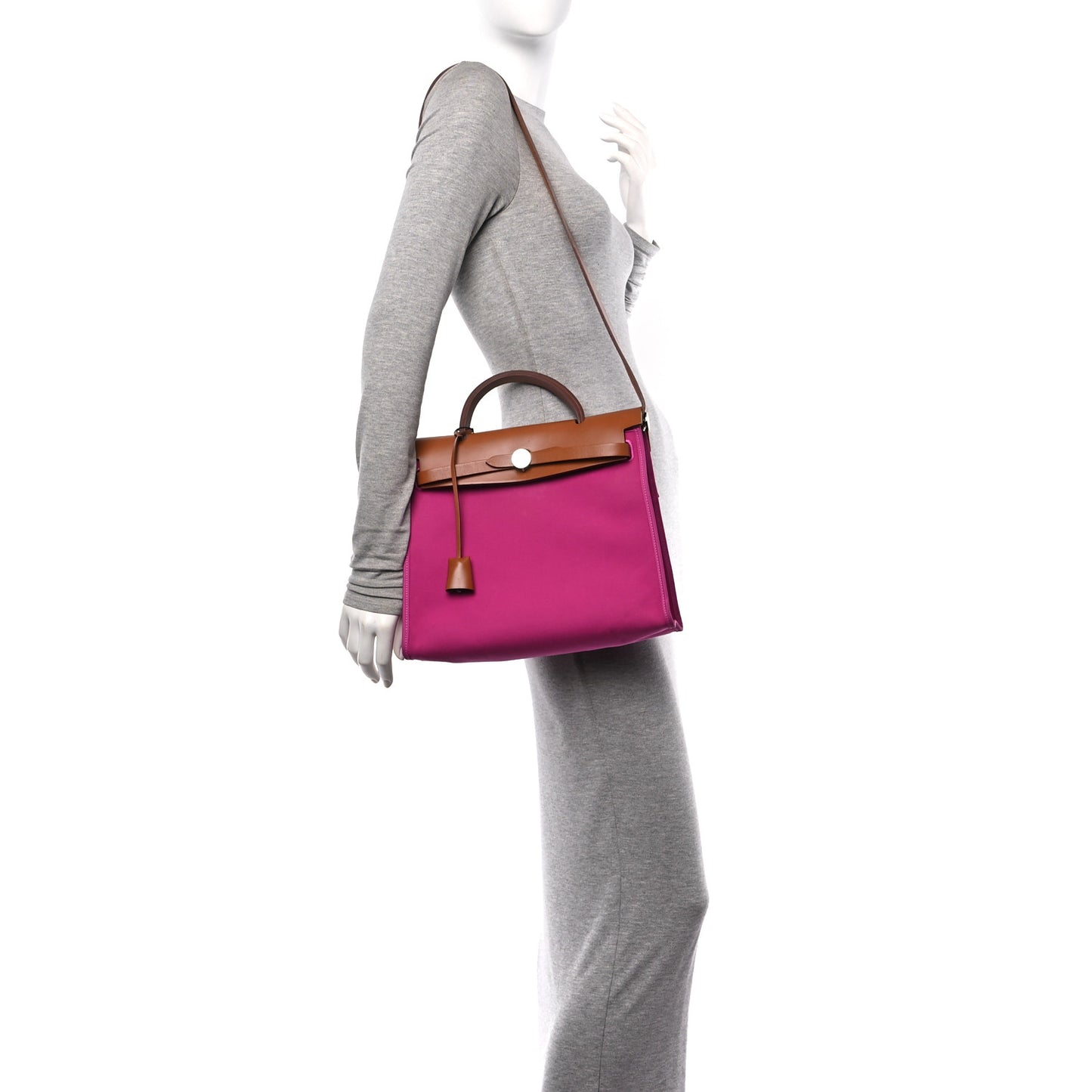 Vache Hunter Toile Herbag Zip 31 PM Magnolia Fauve
