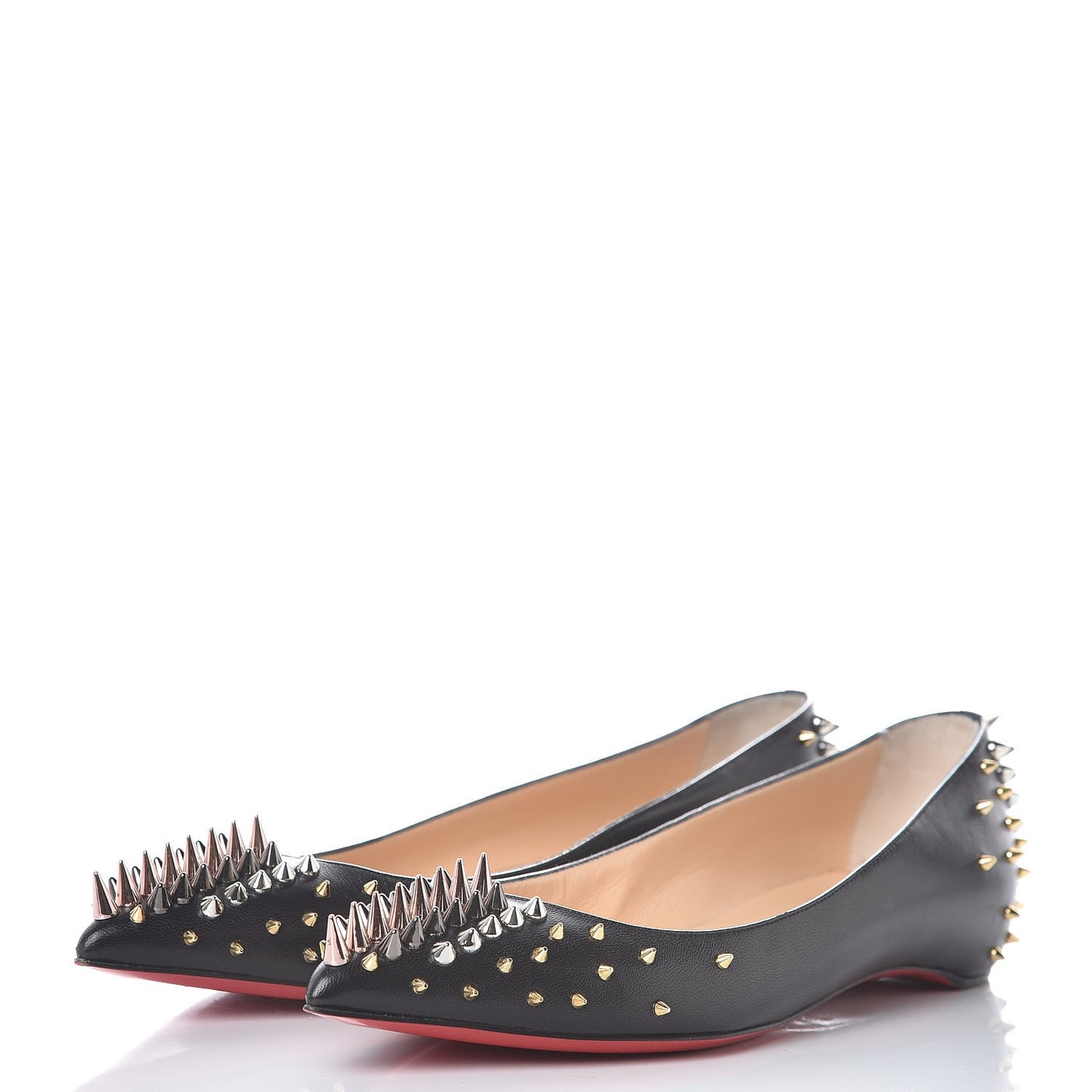 Nappa Goldoflat Spikes Flats 36.5 Black