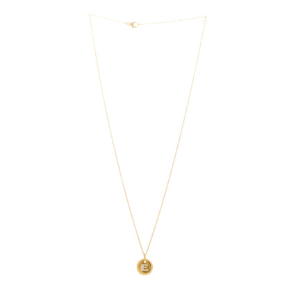 David Yurman 18K Yellow Gold Diamond Initial E Charm Necklace 3 of 5