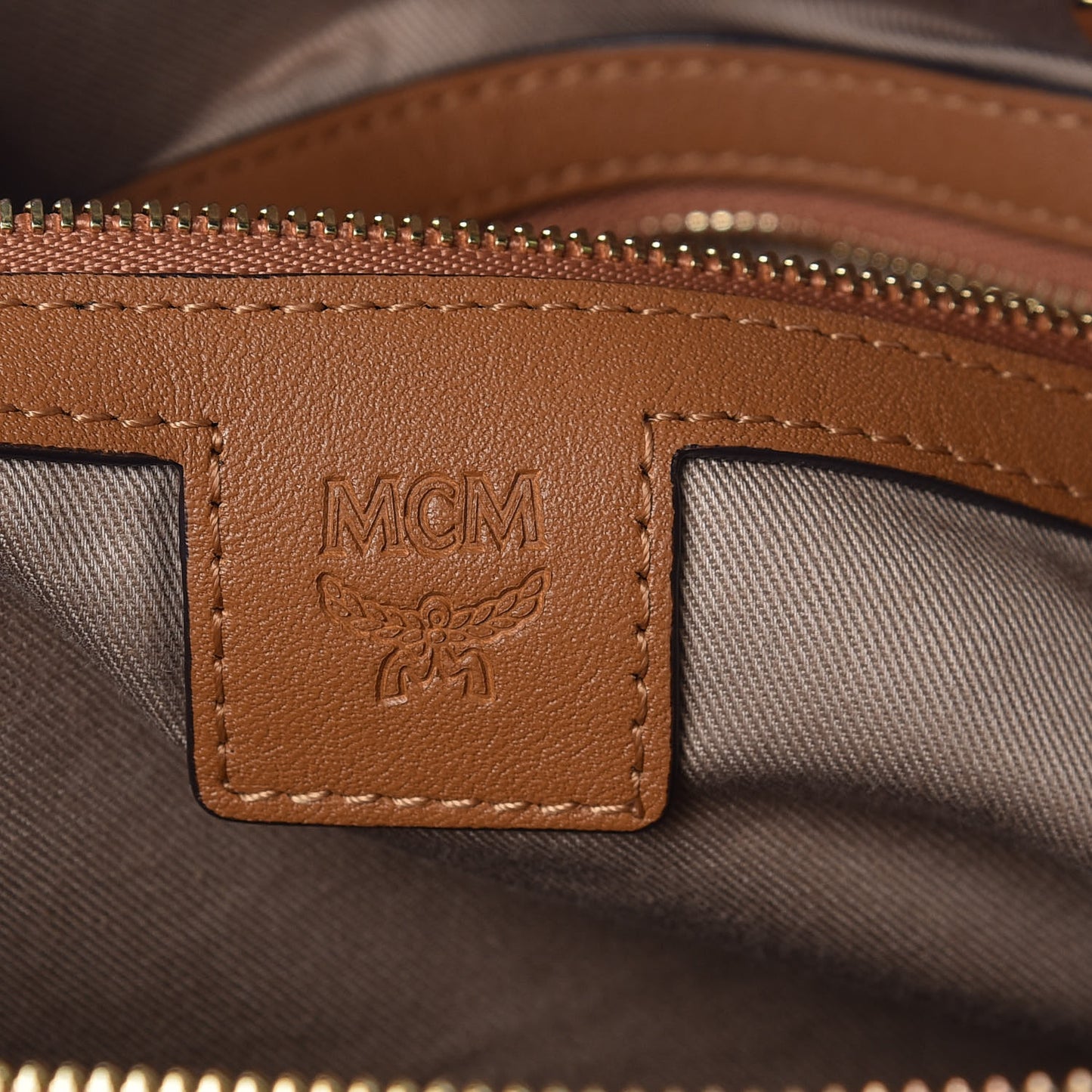 Visetos Medium Boston Bag Cognac