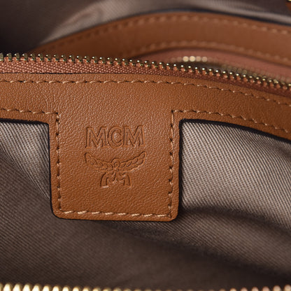 MCM Visetos Medium Boston Bag Cognac 5 of 11